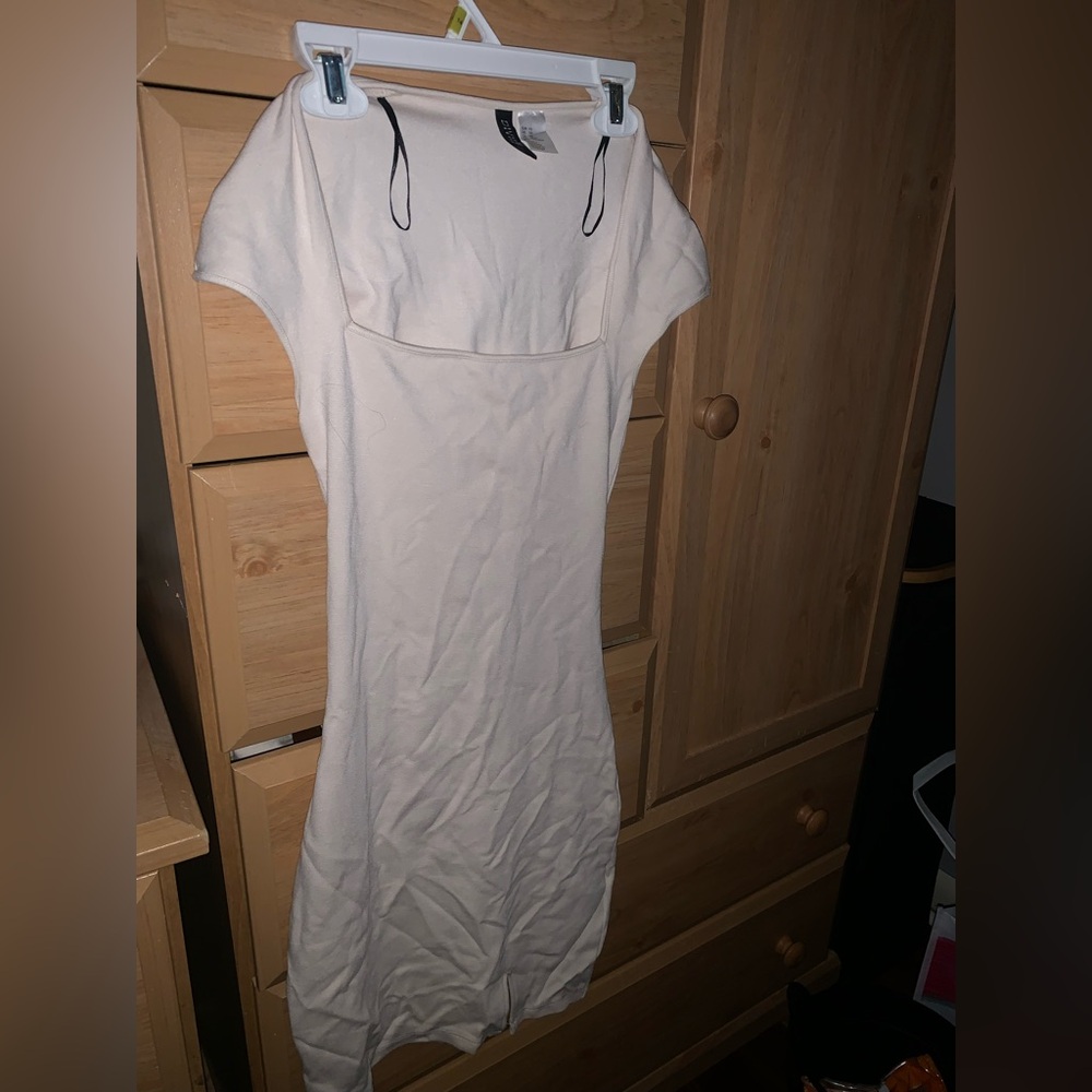 HM Divided Bodycon square neck dress